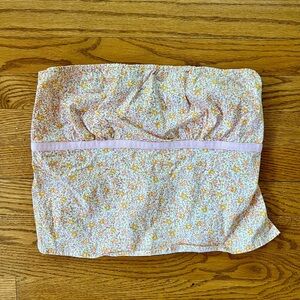 Vintage Y2K Abercrombie Strapless Floral Crop Top Size M